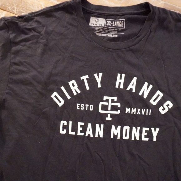 Troll Co. Dirty Hands Clean Money T-shirt - Picture 3 of 4